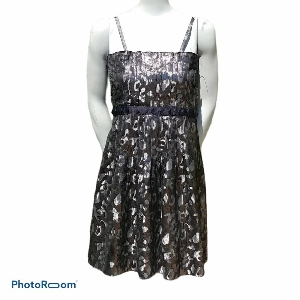 Tory Burch rennie metallic raw hem dress